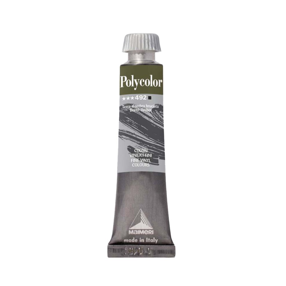 Acrylic paint Polycolor - Maimeri - 492, Burnt Umber, 20 ml