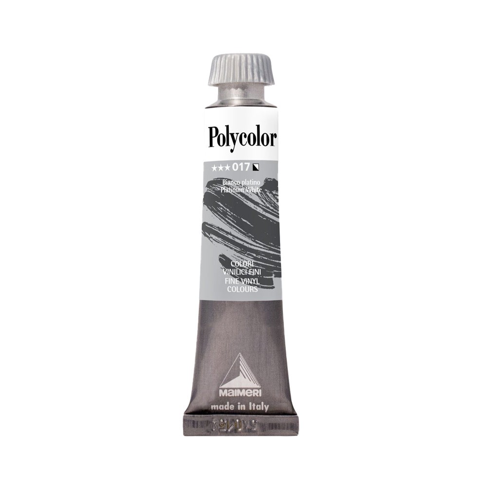 Farba akrylowa Polycolor - Maimeri - 017, Platinum White, 20 ml