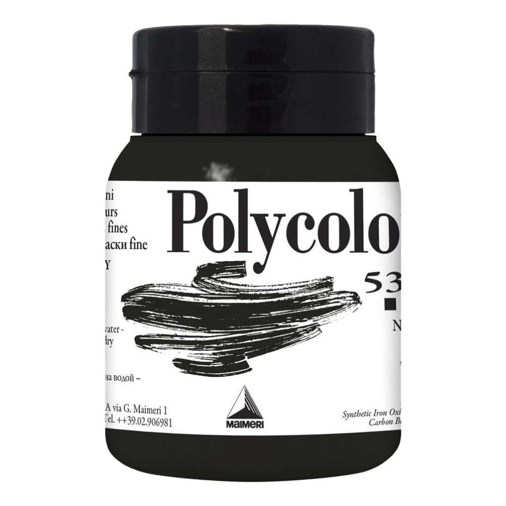 Farba akrylowa Polycolor - Maimeri - 530, Black, 500 ml