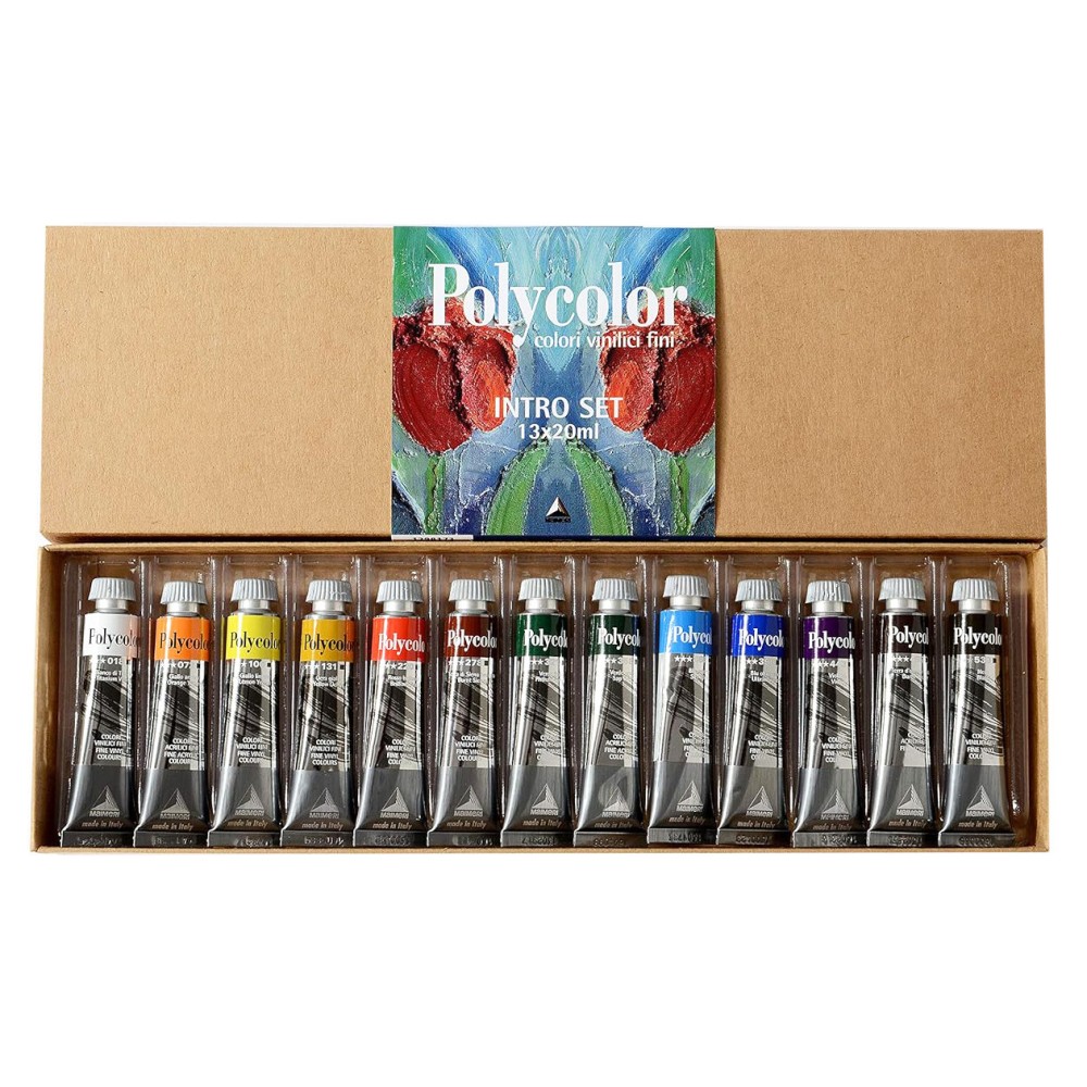 Zestaw farb akrylowych Polycolor - Maimeri - 13 kolorów x 20 ml