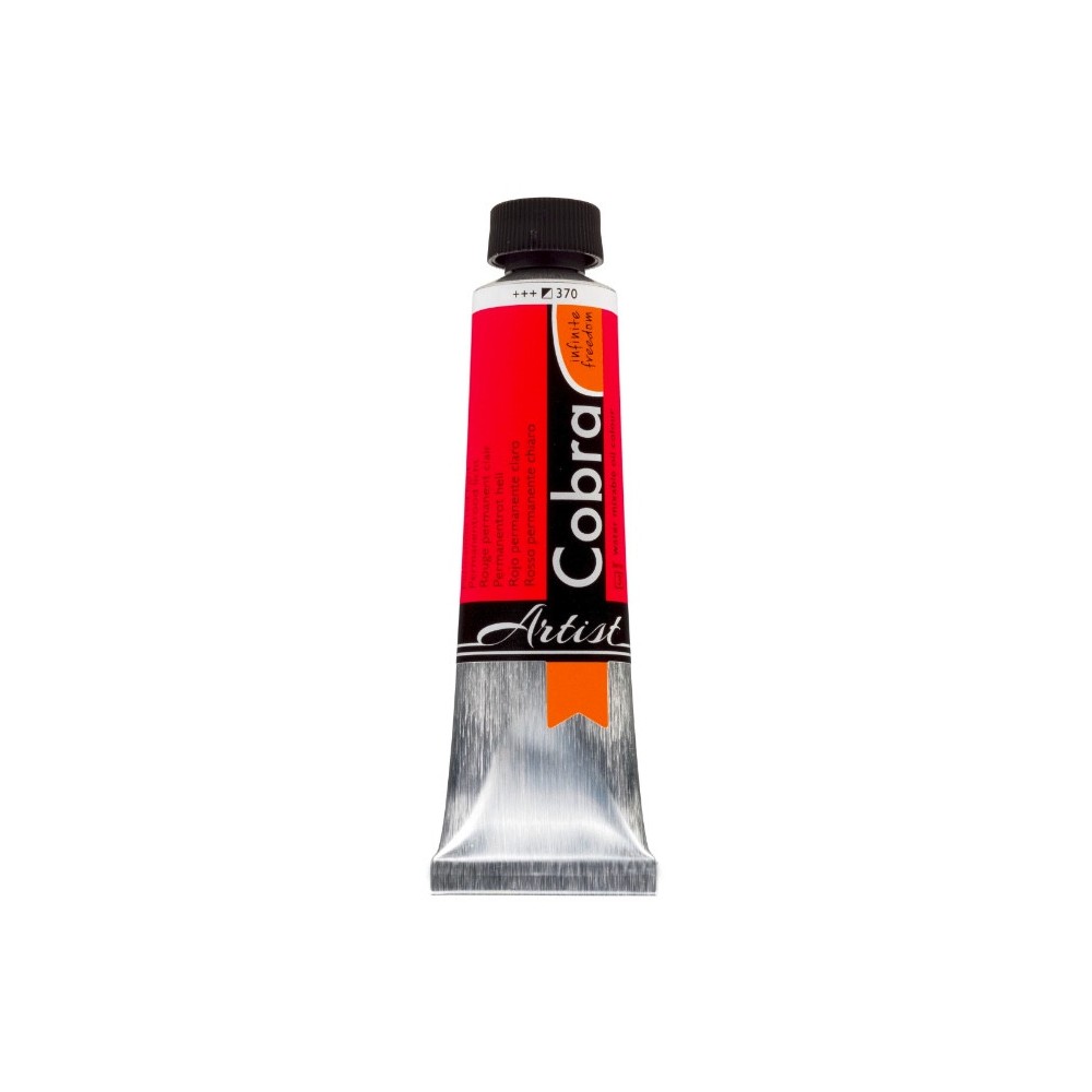 Cobra Artist oil paints - Cobra - 370, Permanent Red Light, 40 ml