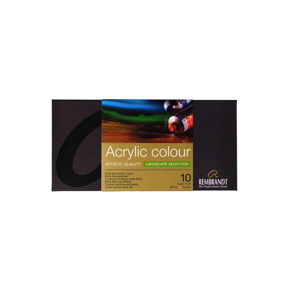 Zestaw farb akrylowych Landscape - Rembrandt - 10 kolorów x 40 ml