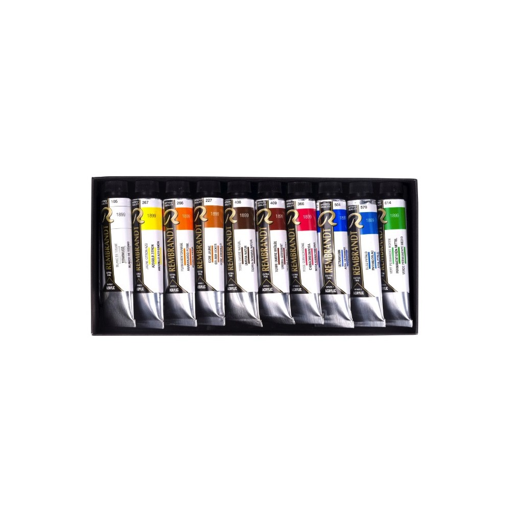 Zestaw farb akrylowych Landscape - Rembrandt - 10 kolorów x 40 ml