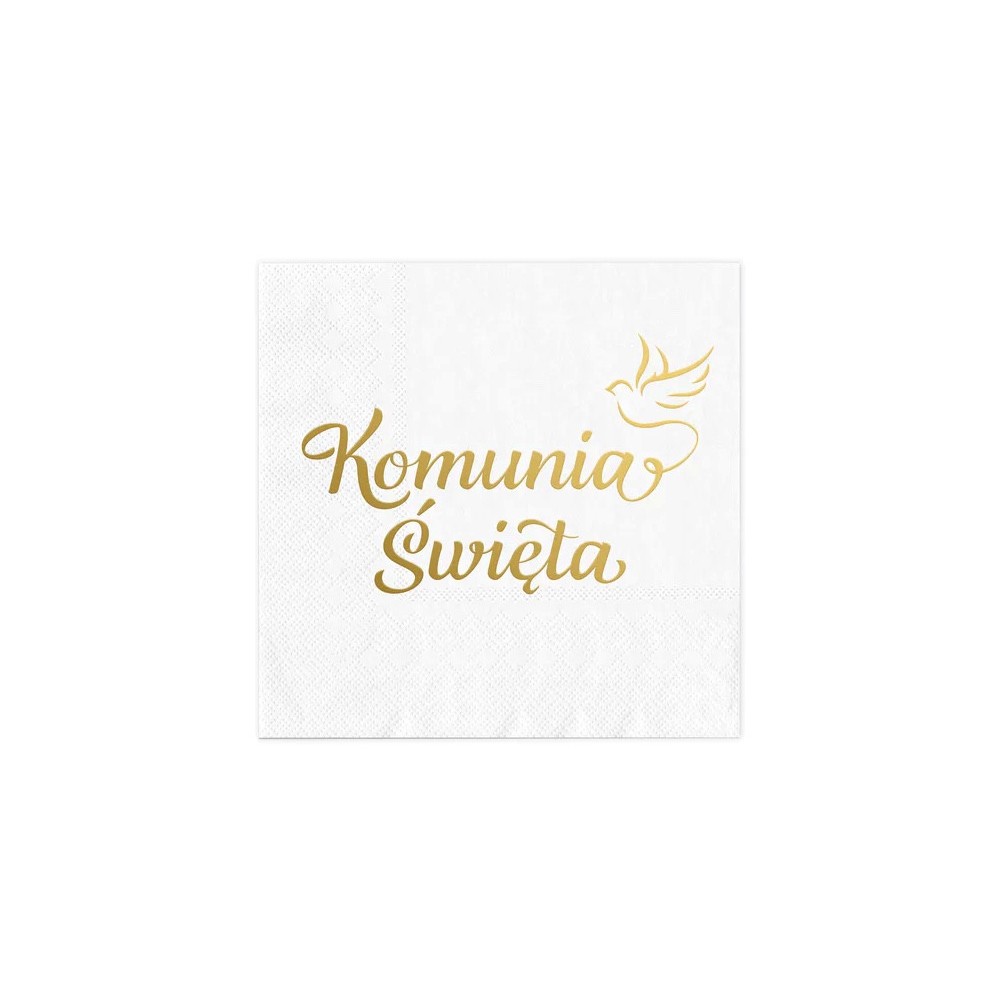 Serwetki papierowe Komunia Święta Gołąbek - 10 szt.