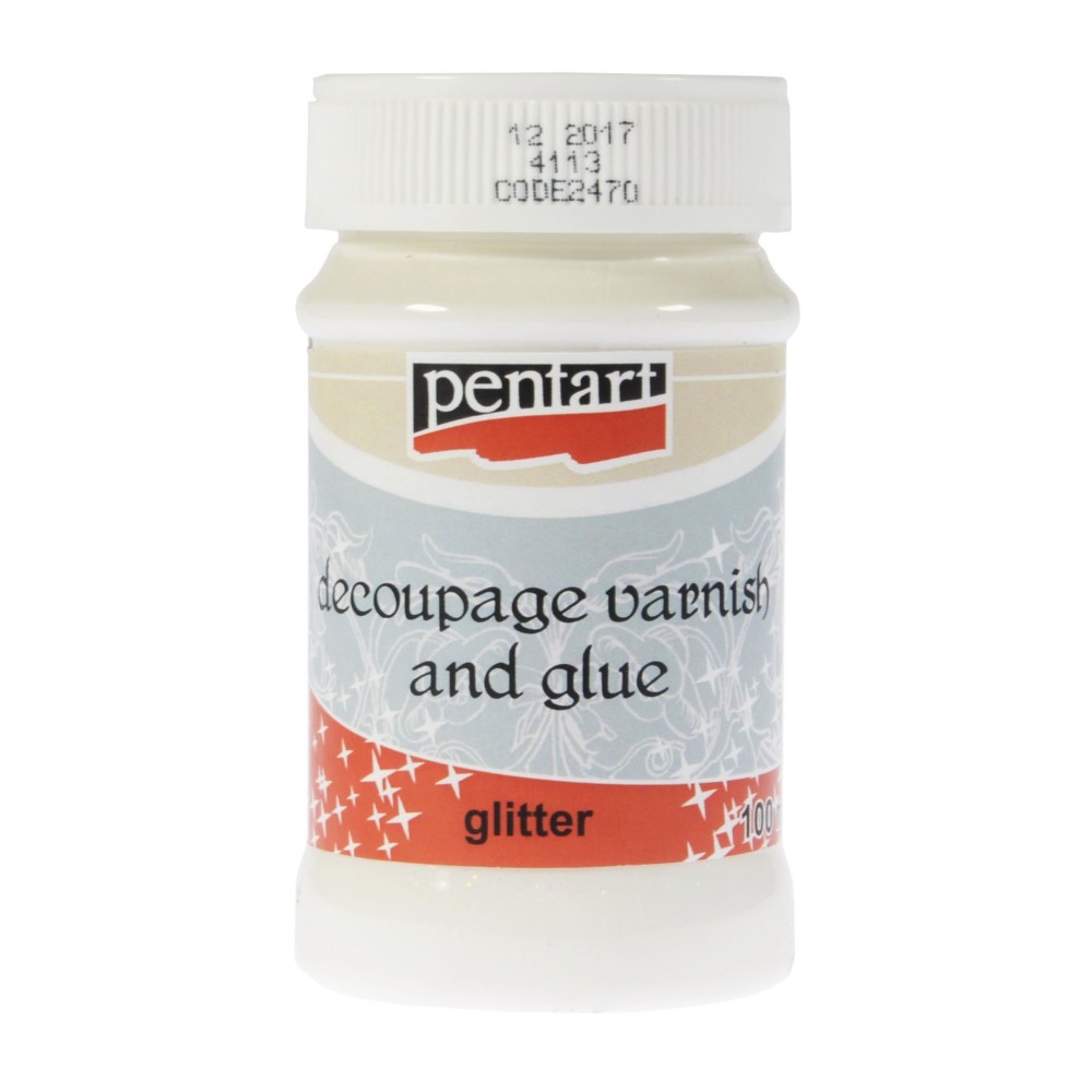 Decoupage glitter varnish and glue - Pentart - 100 ml