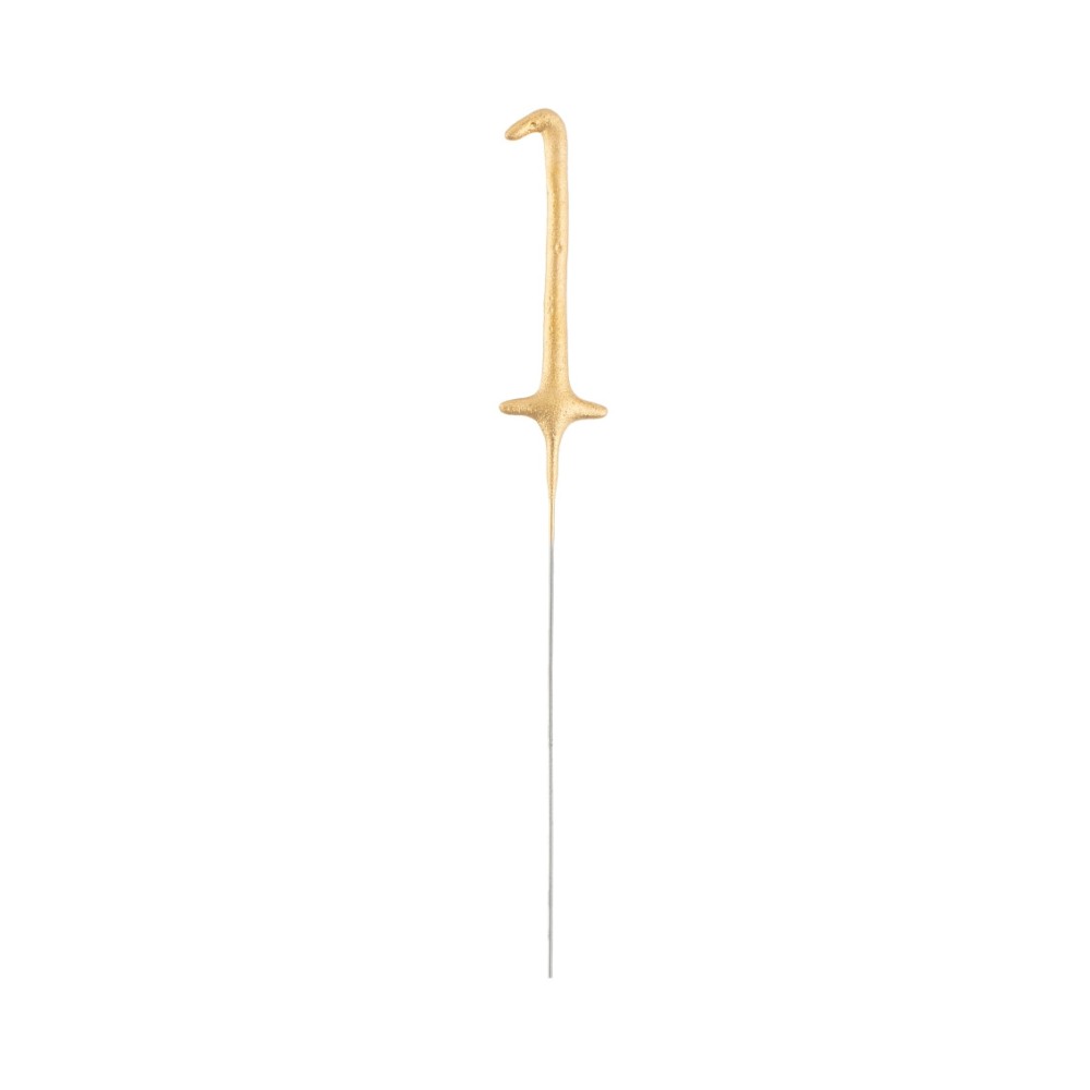 Zimne ognie Cyfra 1 - złota, 17 cm