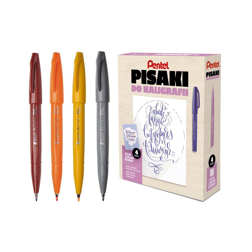 Kurs letteringu, zestaw do kaligrafii - Pentel - EFGN