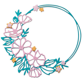 Set of Thinlits cutting dies - Sizzix - Floral Round by Lisa Jones, 7 pcs.