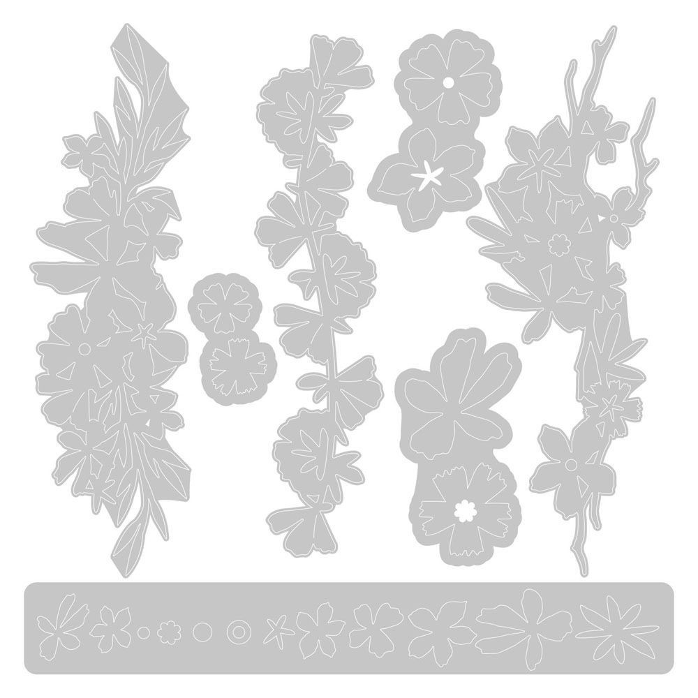 Set of Thinlits cutting dies - Sizzix - Woodland Borders, 7 pcs.
