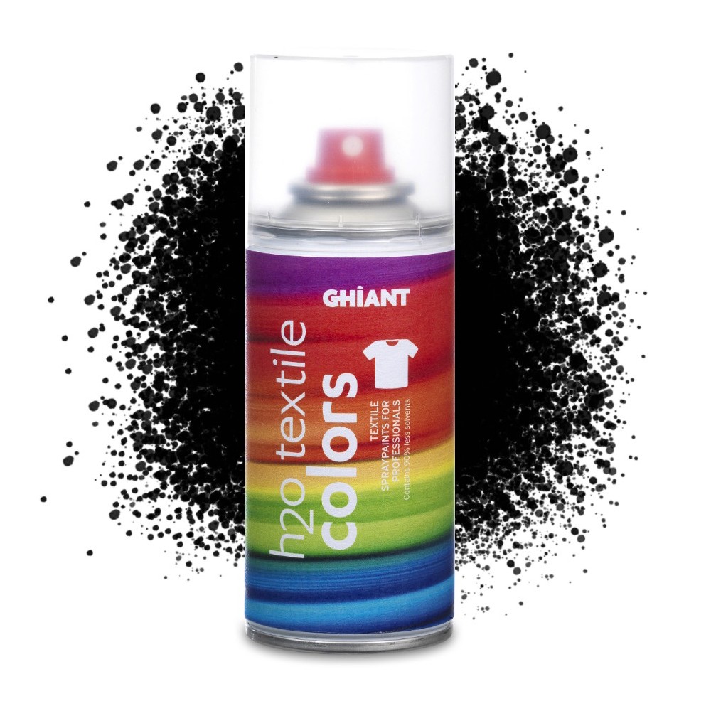 Textile spray paint H20 Textile Colors - Ghiant - black, 150 ml
