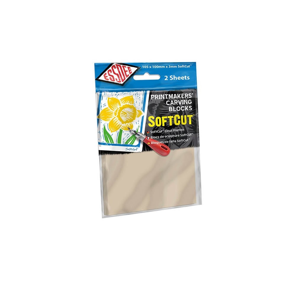 Printmakers Craving Blocks SoftCut - Essdee - rubber, 105 x 100 x 3 mm, 2 pcs