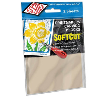 Printmakers Craving Blocks SoftCut - Essdee - rubber, 105 x 100 x 3 mm, 2 pcs