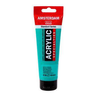 Farba akrylowa - Amsterdam - 836, Metallic Green, 120 ml