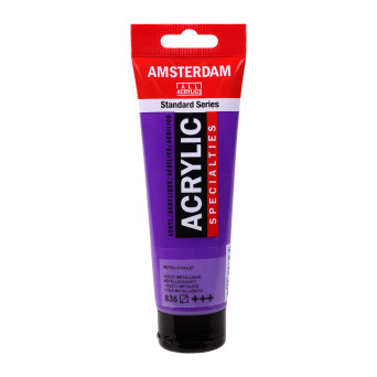 Farba akrylowa - Amsterdam - 835, Metallic Violet, 120 ml