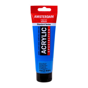 Farba akrylowa - Amsterdam - 834, Metallic Blue, 120 ml