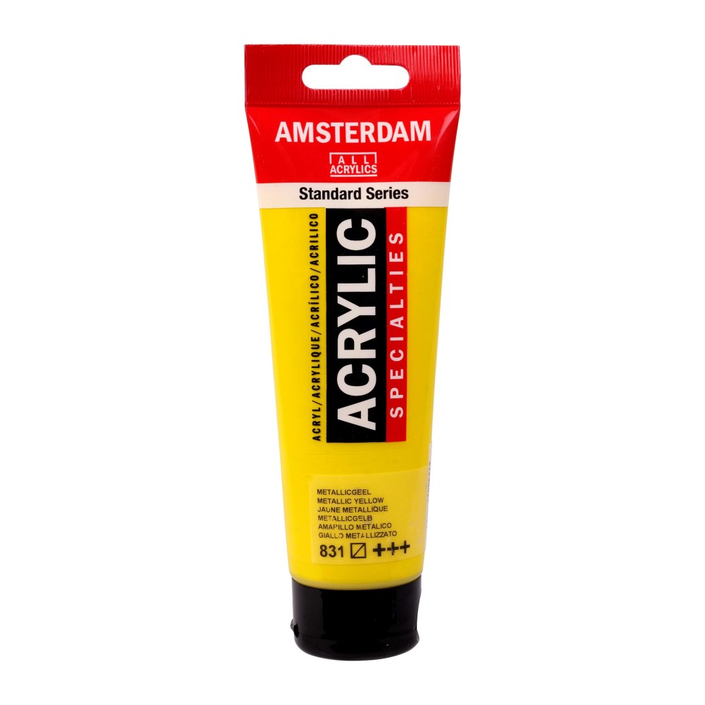 Acrylic paint in tube - Amsterdam - 831, Metallic Yellow, 120 ml