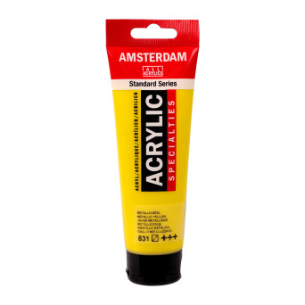 Acrylic paint in tube - Amsterdam - 831, Metallic Yellow, 120 ml