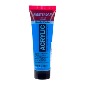 Acrylic paint in tube - Amsterdam - 834, Metallic Blue, 20 ml