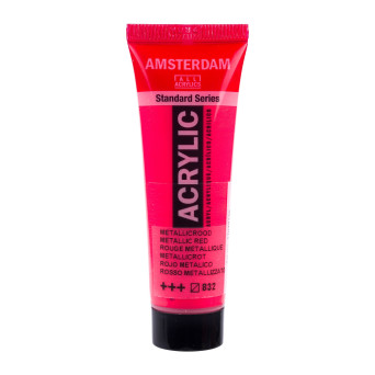 Farba akrylowa - Amsterdam - 832, Metallic Red, 20 ml