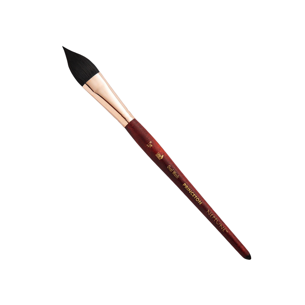 Oval wash, synthetic Neptune brush - Princeton - no. 3/4