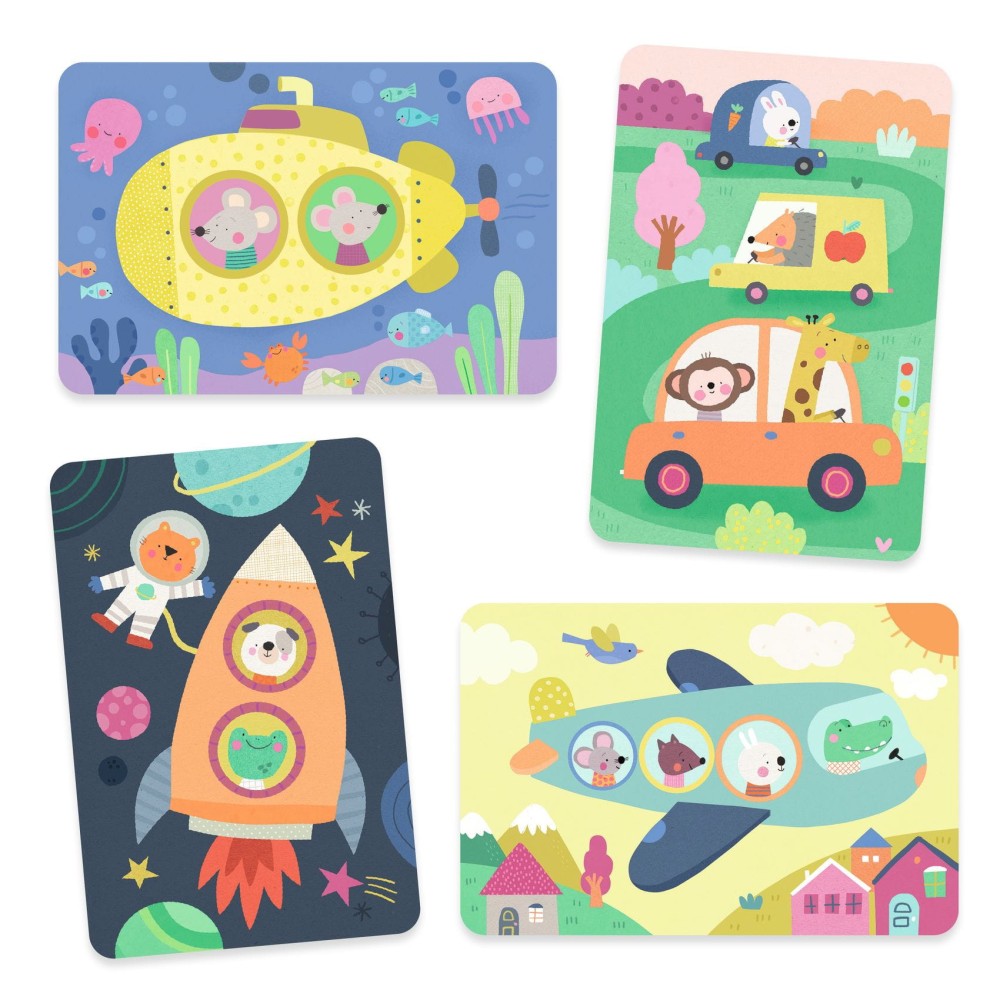 Water coloring book for kids - Djeco - On the way