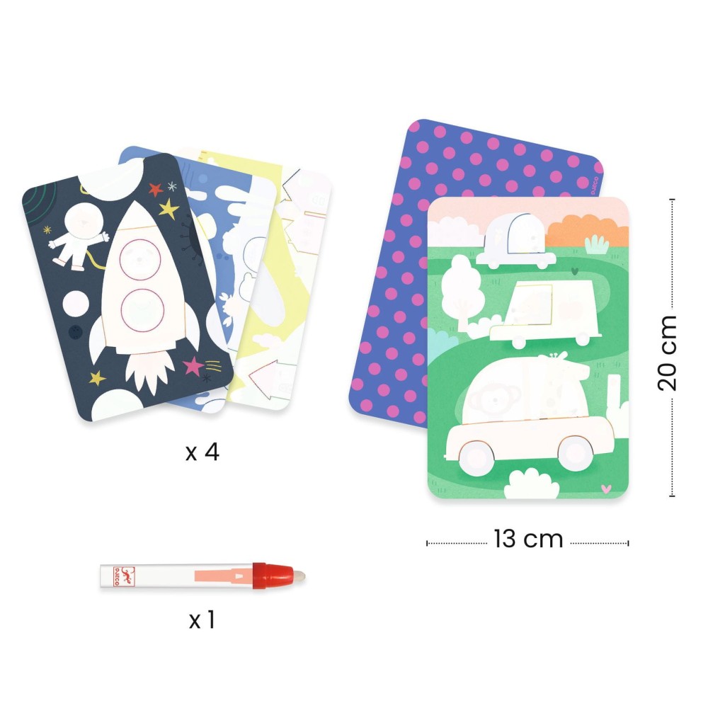 Water coloring book for kids - Djeco - On the way