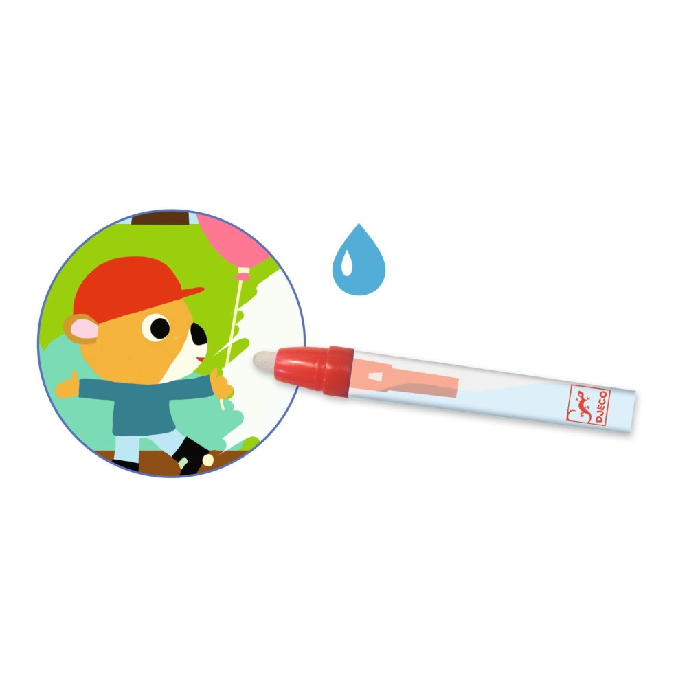 Water coloring book for kids - Djeco - In the park