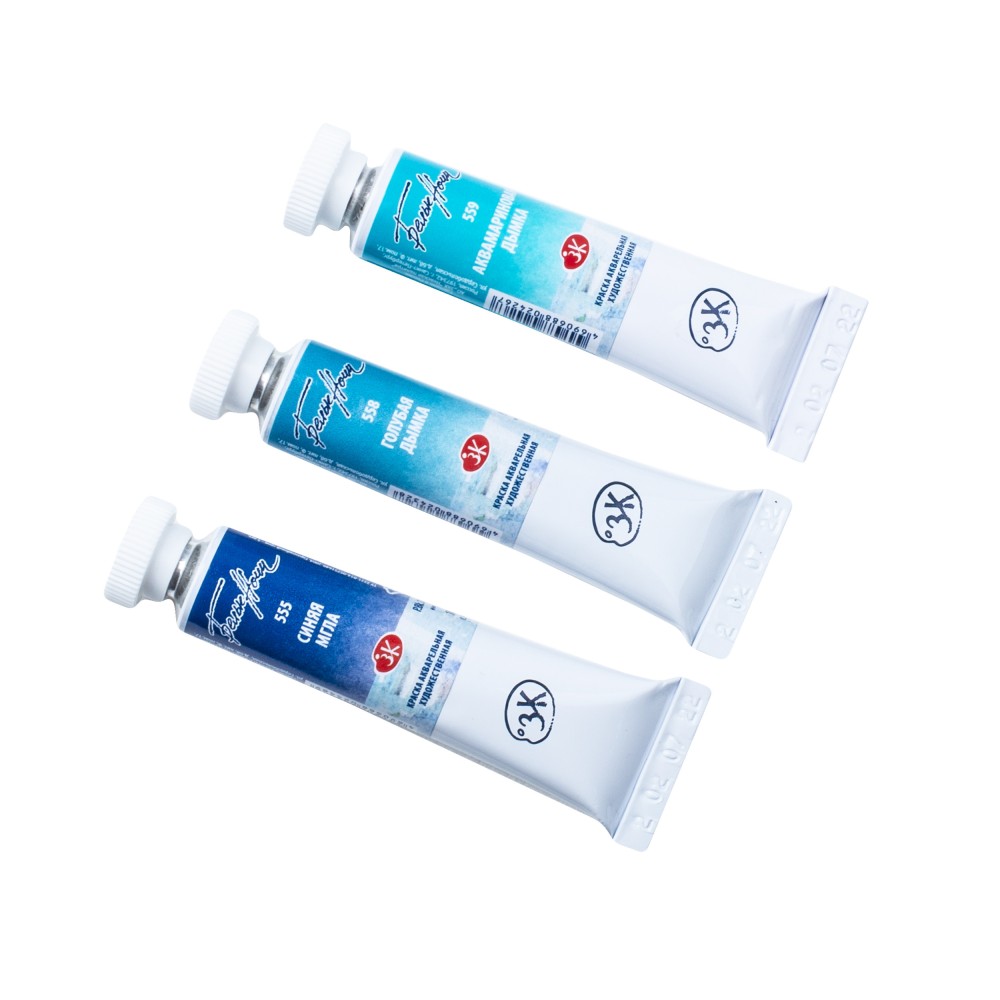 Set of watercolor paints White Nights Depth - St. Petersburg - 3 colors