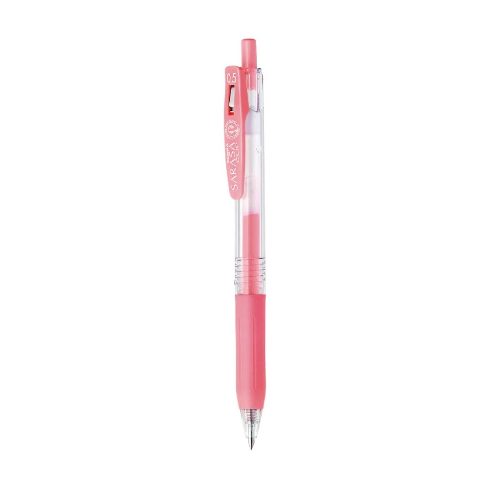 Długopis żelowy Sarasa Clip - Zebra - Milk Red, 0,5 mm