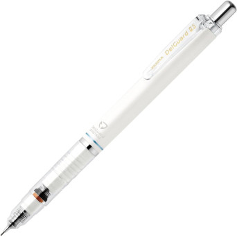 DelGuard mechanical pencil - Zebra - White, 0,5 mm