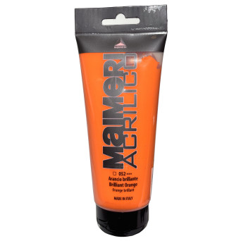 Farba akrylowa Acrilico - Maimeri - 052, Brilliant Orange, 200 ml