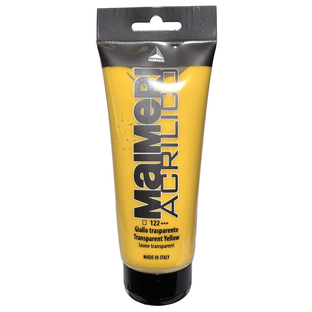 Acrylic paint Acrilico - Maimeri - 122, Transparent Yellow, 200 ml