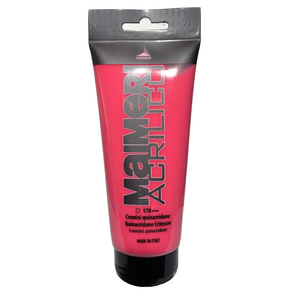 Acrylic paint Acrilico - Maimeri - 170, Quinacridone Crimson, 200 ml