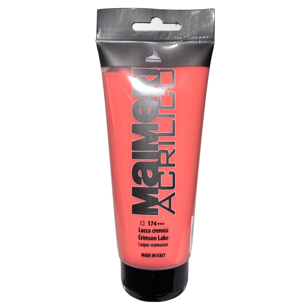 Farba akrylowa Acrilico - Maimeri - 174, Crimson Lake, 200 ml