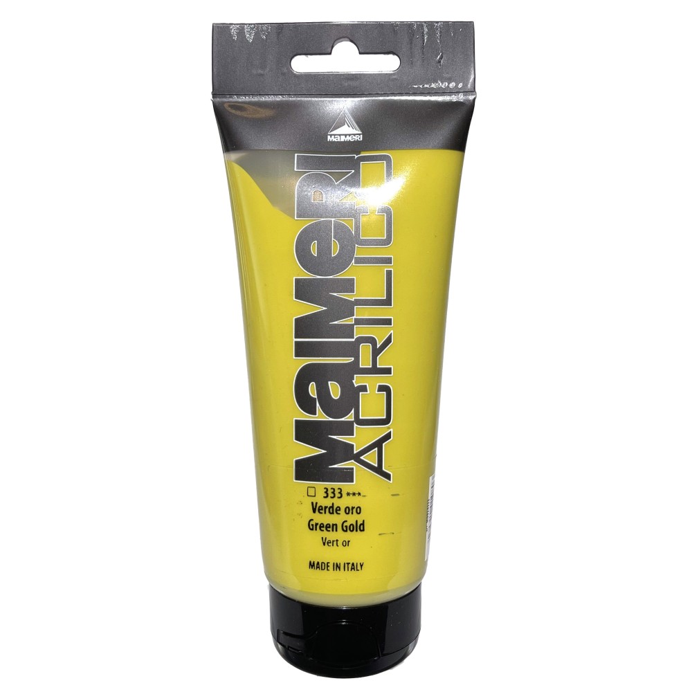 Farba akrylowa Acrilico - Maimeri - 333, Gold Green, 200 ml