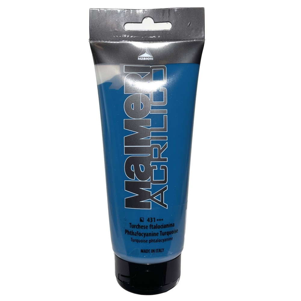 Farba akrylowa Acrilico - Maimeri - 431, Phthalocyanine Turquoise, 200 ml