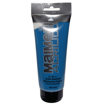 Acrylic paint Acrilico - Maimeri - 431, Phthalocyanine Turquoise, 200 ml