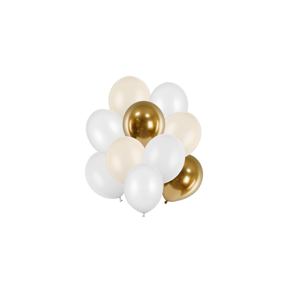 Balony lateksowe - białe, 10 szt.