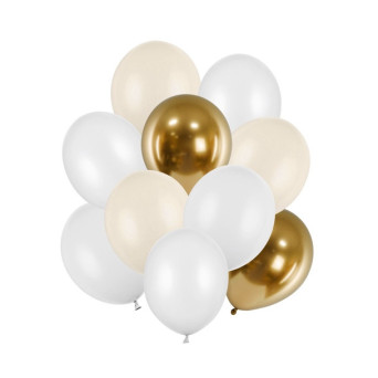 Balony lateksowe - białe, 10 szt.