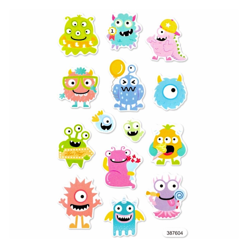 Foam stickers glow in the dark - DpCraft - Monsters, 14 pcs.