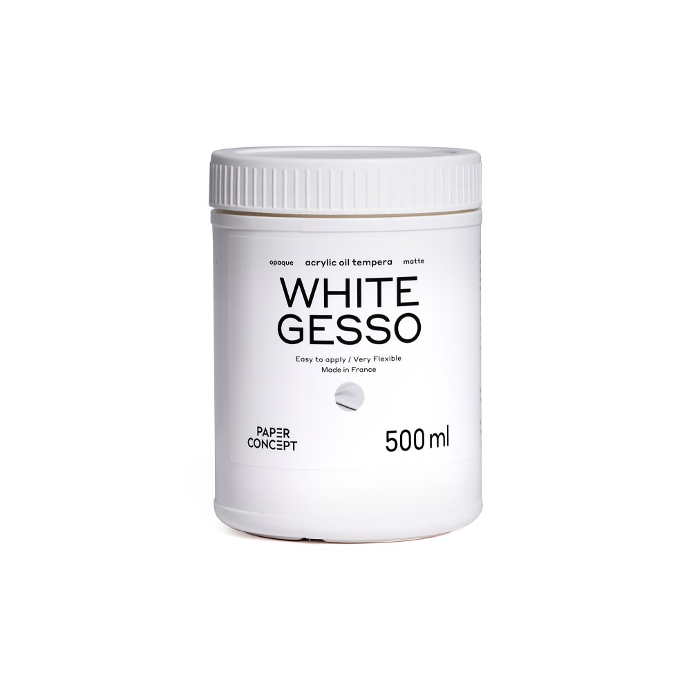 Gesso for oils and acrylics - PaperConcept - white 500 ml