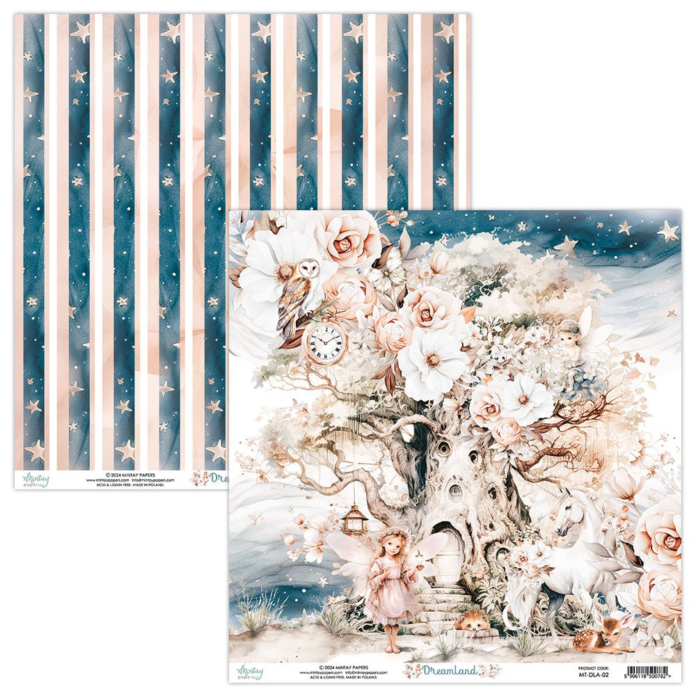 Papier do scrapbookingu 30,5 x 30,5 cm - Mintay - Dreamland 02