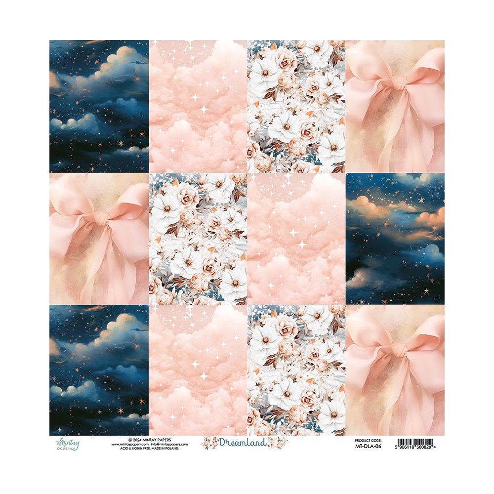 Scrapbooking paper 30,5 x 30,5 cm - Mintay - Dreamland 06