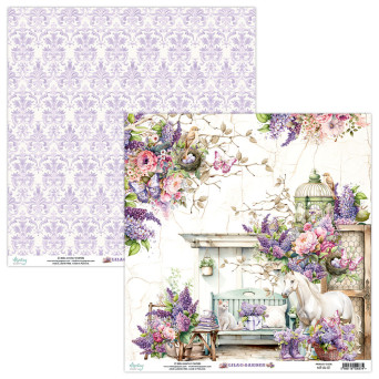 Scrapbooking paper 30,5 x 30,5 cm - Mintay - Lilac Garden 01