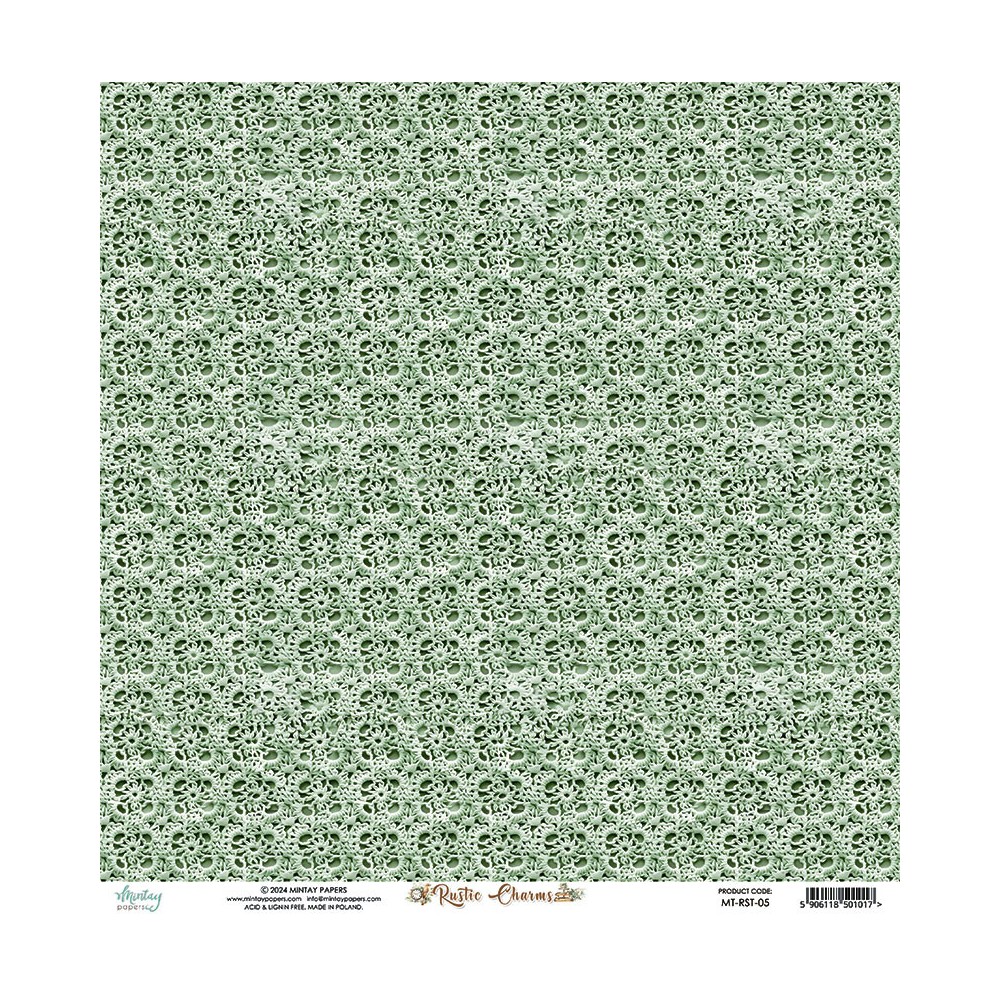 Scrapbooking paper 30,5 x 30,5 cm - Mintay - Rustic Charms 05