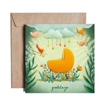 Greeting card - Pieskot - Welcome Committee, 14,5 x 14,5 cm