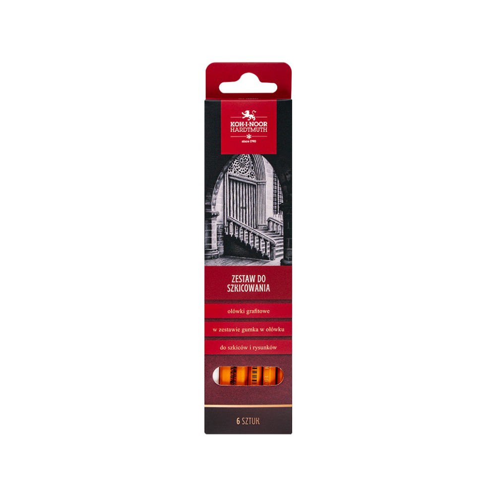 Set of graphite pencils 1500 series - Koh-I-Noor - 6 pcs.