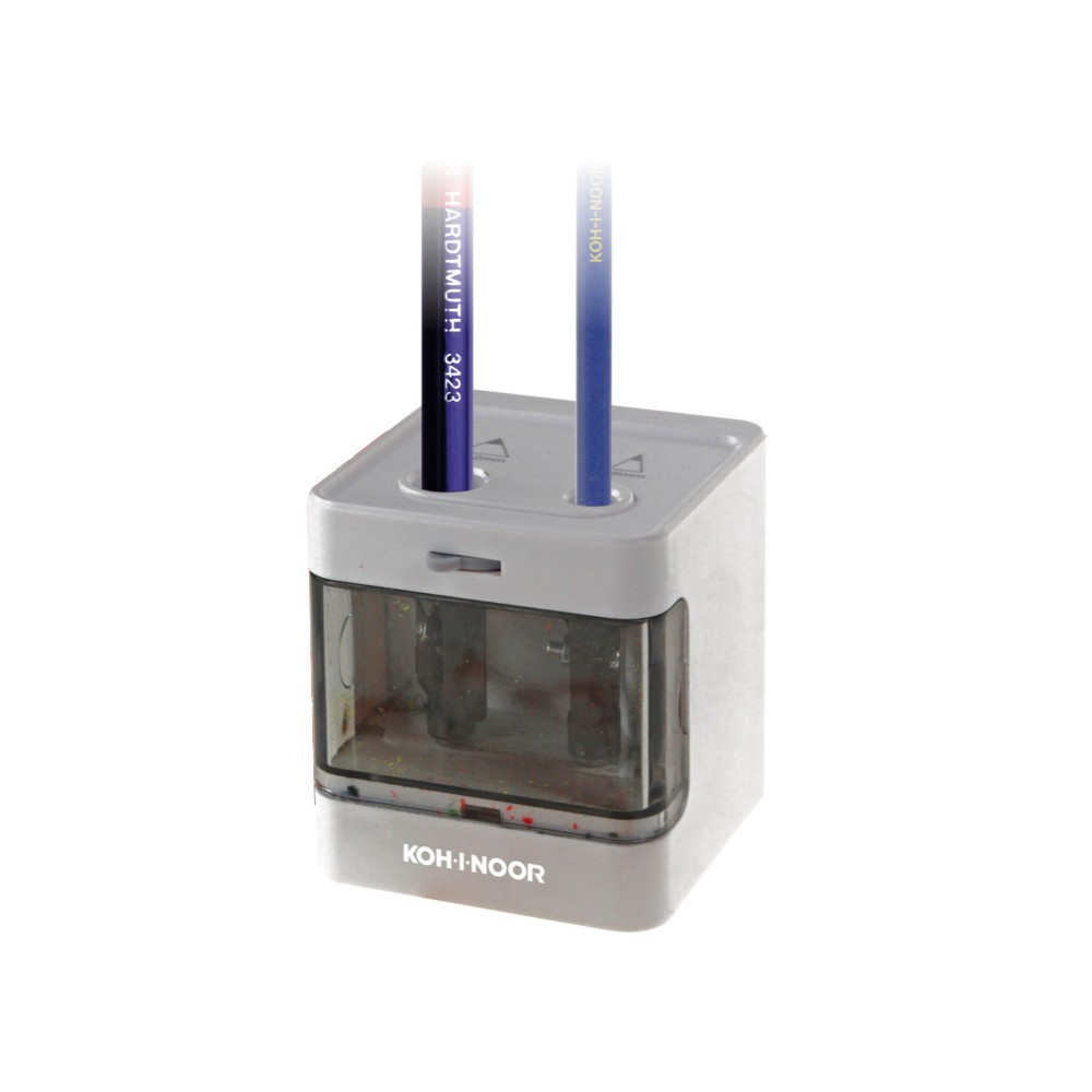 Double electric sharpener Cube - Koh-I-Noor - grey