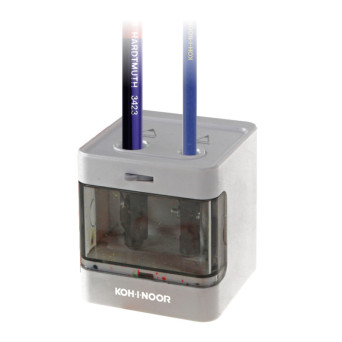 Temperówka elektryczna podwójna Cube - Koh-I-Noor - szara