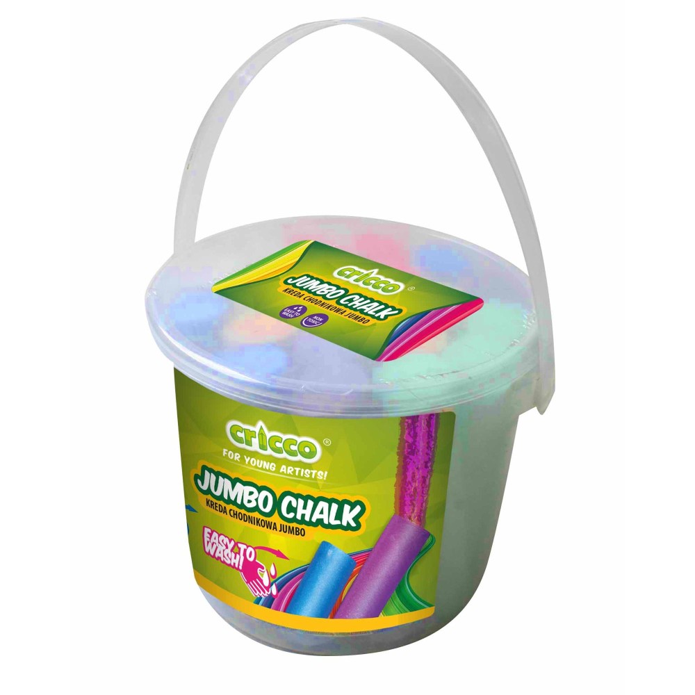Kreda kolorowa dla dzieci w wiaderku - Cricco - 7 kolorów, 20 szt.